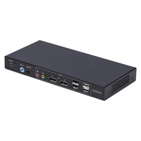 StarTech.com 2-pordiline kahe monitoriga DP KVM-lüliti videomatriitsiga, 4K 60Hz
