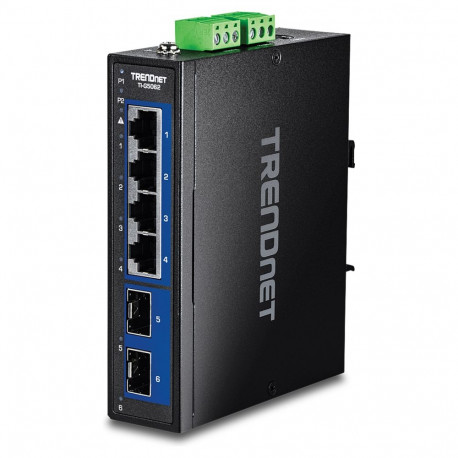 "TRENDnet TI-G5062 Industrial DIN-Rail Switch 6-Port 2.5G mit 10G SFP+ Ports"