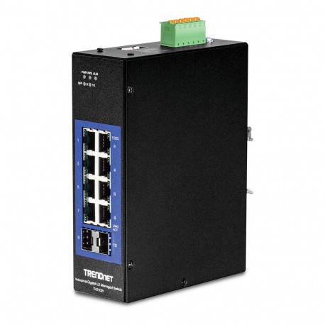 "TRENDnet TI-G102i DIN-Rail Switch 10-Port Industrial Gigabit L2"