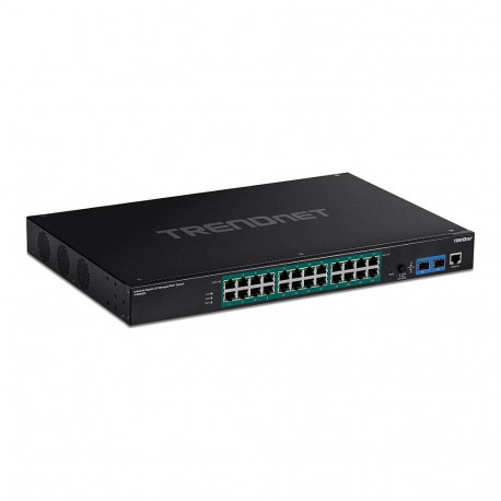 "TRENDnet TI-RP262i 26-Port Industrial Rackmount PoE+ Switch Gigabit L2 Managed"