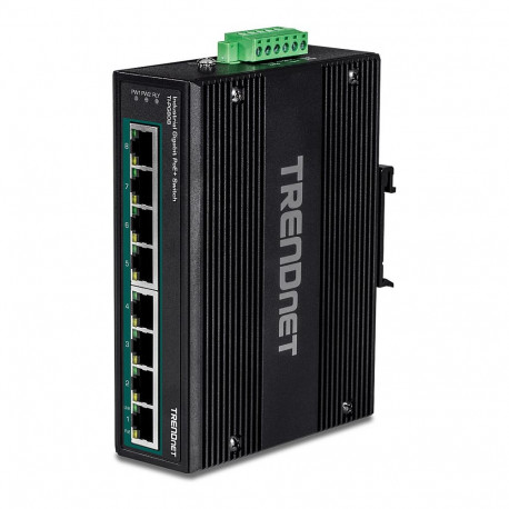 TRENDnet TI-PG80B 8-Port PoE+ tööstuslik Gigabit võrgulüliti DIN-Rail (24-56V)