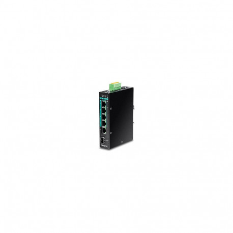 TRENDnet TI-PG541i tööstuslik 6-pordiline Gigabit Layer 2 PoE+ kommutaator DIN-liistule