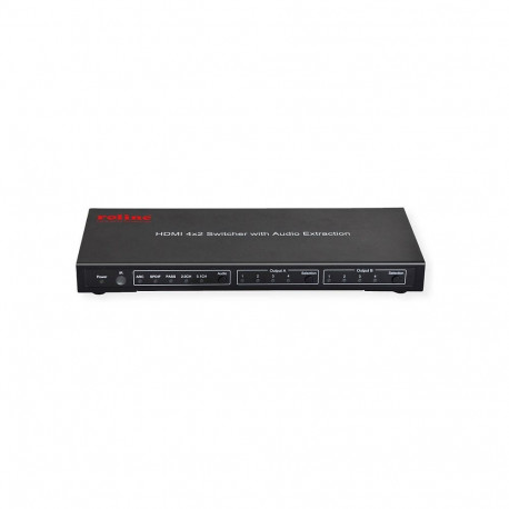 "ROLINE 4K HDMI Matrix Switch, 4 x 2, mit Fernbedienung"