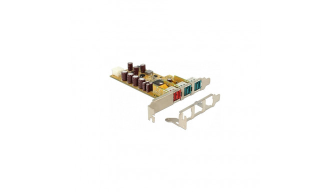 "Delock - USB-Adapter - PCIe 1.1 - PoweredUSB 2.0 (12 V) x 2 + PoweredUSB 2.0 (24 V) x 1"