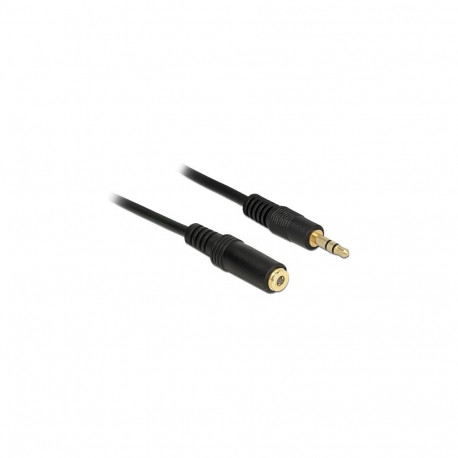 "Klinkenverlängerungskabel 3,5 mm 3 Pin Stecker > Buchse 0,5 m schwarz"