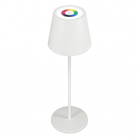 "RealPower LED-RGB Tischlampe dimmbar mit Akku,weiss"