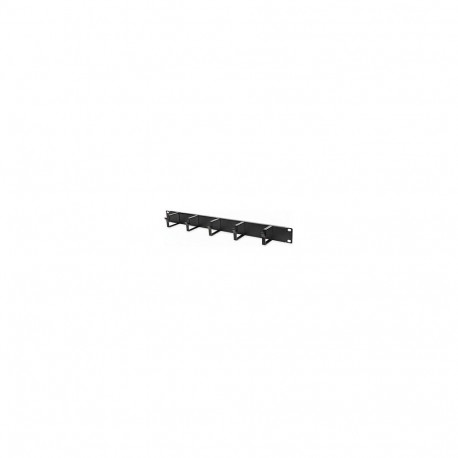 "Equip 19"" Kabelmanagement 5xMetallringe Plastik 1U RAL9005"