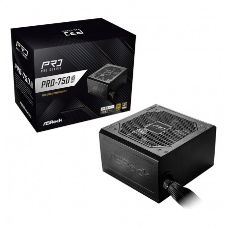 "750W ASRock Pro Series PRO-750G 750W ATX 80+ Gold black"