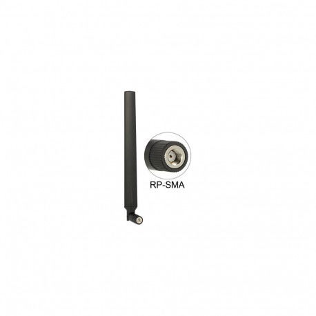 "WLAN 802.11 ac/a/h/b/g/n Antenne RP-SMA Stecker 5 - 7 dBi omnidirektional drehbar mit Kippgelenk sc