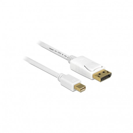 DELOCK mini DisplayPort - DisplayPort kaabel 1.0m valge