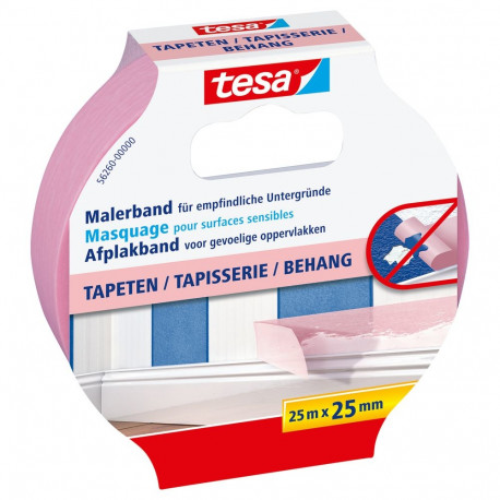 Tesa Preci.indoor roosa maalriteip 25m x 25mm 56260