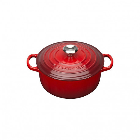 Le Creuset Signature ümmargune hautamisnõu 20 cm kirsipunane