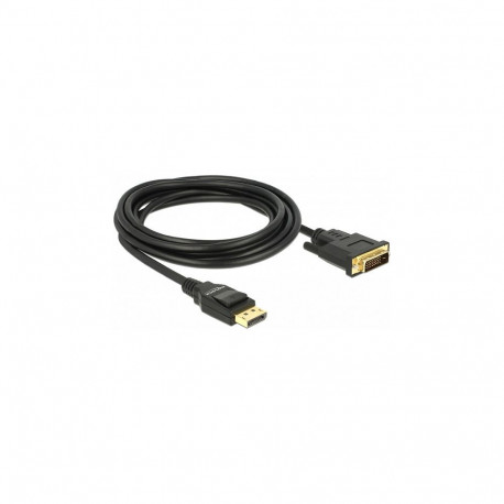 DisplayPort 1.2–DVI 24+1 kaabel, passiivne, 4K 30Hz 3m, must