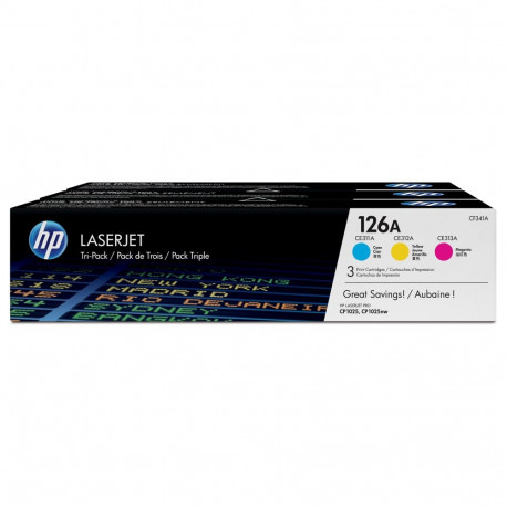 "HP 126A original Toner cartridge CF341AD cyan magenta yellow 3x 1.000 pages 3-pack"