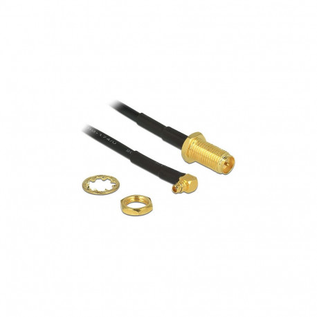 "Antennenkabel RP-SMA Buchse zum Einbau > MMCX 90° Stecker 320 mm"