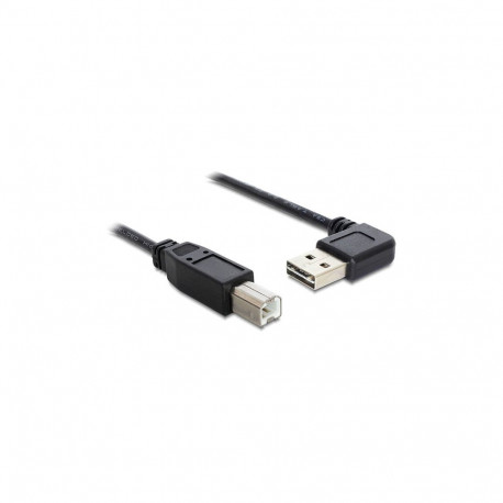 "Kabel EASY-USB 2.0 Typ-A Stecker gewinkelt links / rechts > USB 2.0 Typ-B Stecker 0,5 m"