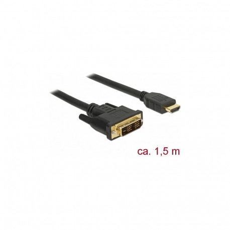 "DELOCK Kabel DVI 18+1 Stecker > HDMI-A Stecker 1.5 m schwarz"