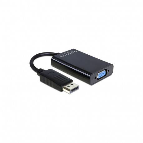"DELOCK Adapterkabel DisplayPort 1.1 Stecker > VGA Buchse + Audio 21cm schwarz"