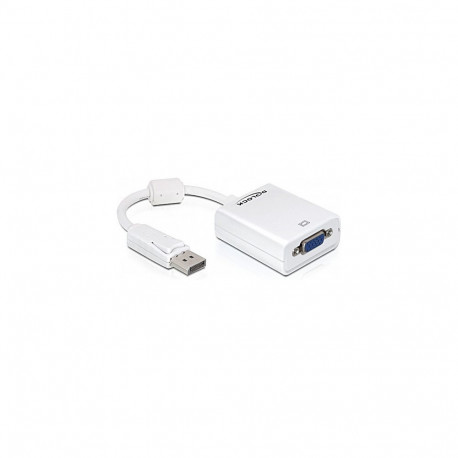 Adapter DisplayPort 1.2 pistik > VGA pesa, valge