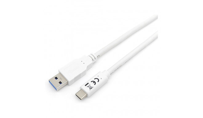 "Equip Kabel USB-A 3.2 -> C St/St 2.00m 3A/20V ws"
