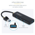 StarTech 4-PORT USB-A kaasaskantav jaotur 5GBPS