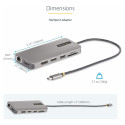 D StarTech USB-C mitme monitori adapter HDMI