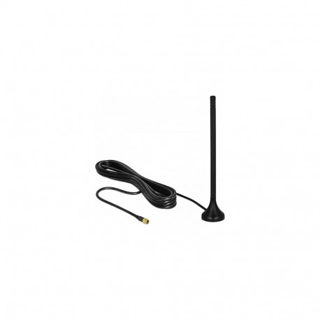 "DELOCK LTE Antenne SMA Stecker 3 - 5 dBi 12.5 cm starr omnidirektional mit magnetischem Standfuss u