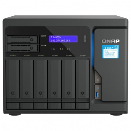 QNAP TS-855X-8G 8-sahtliga torn-NAS Intel Atom C5125 8GB DDR4