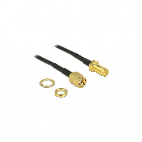 "Antennenkabel RP-SMA Stecker > RP-SMA Buchse zum Einbau 200 mm"
