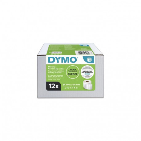 DYMO Authentic LabelWriter Large Shipping Labels/Name Badges | 54mm x 101mm | 12 Rolls of 220 (2,640