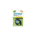 DYMO Branded LetraTag Plastic Labels | 12 mm x 4 m Roll | Black Print on Yellow | MultipurposeSelf-A