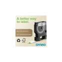 DYMO Rhino Industrial Permanent Polyester Labels | 19mm x 5.5m | Black Print on White | Self-Adhesiv