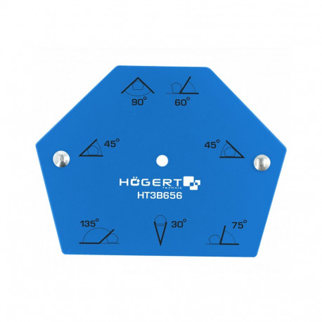 Hogert HT3B656 magnetiline keevitusnurk, 22.5kg, 30-135°, teras, kuusnurkne