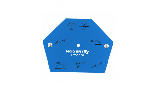 Hogert HT3B656 magnetiline keevitusnurk, 22.5kg, 30-135°, teras, kuusnurkne