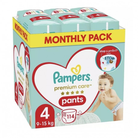 Pampers Premium Care Pants Pull‑Up Diapers Size 4 (9‑15kg) 114pcs