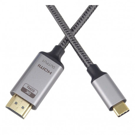 PremiumCord USB-C na HDMI cable 2m resolution 8K@60Hz,4K@144Hz Aluminium