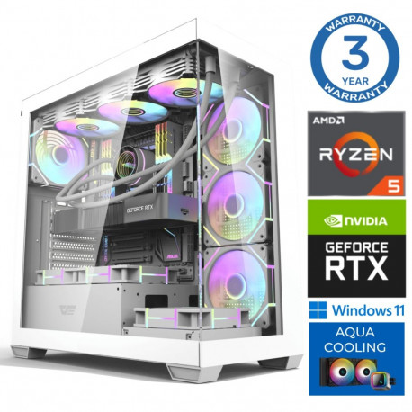 INTOP AQUA Ryzen 5 7600X 16GB DDR5 1TB SSD M.2 NVME+4TB RTX5050 8GB WIN11