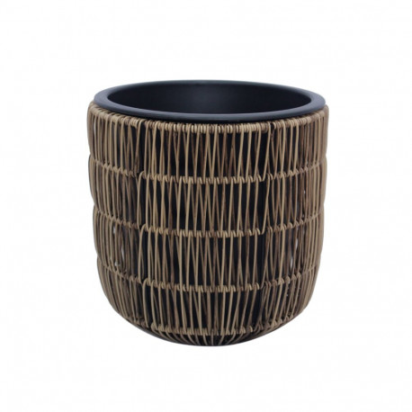 Lillepott WICKER D27xH28cm, helepruun