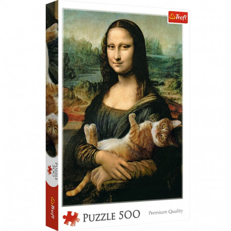 Pusle - 500 - Mona Lisa ja kass Mruczek - Trefl 37294