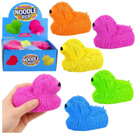 Gniotek Sensoryczny Do Rozciągania Ściskania Pies z Frędzlami Świecący LED