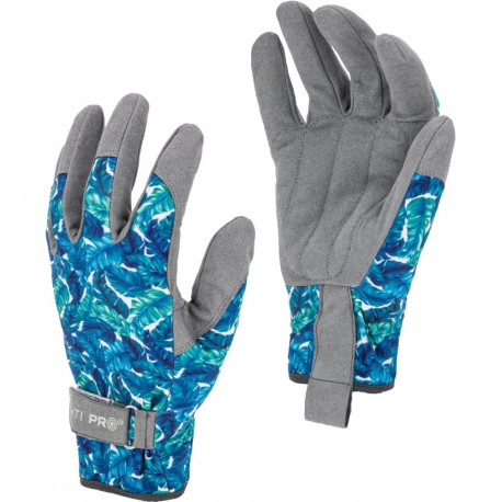 Rękawice skóra synt. kwiatki l272707p, karta, "7", ce, lahti