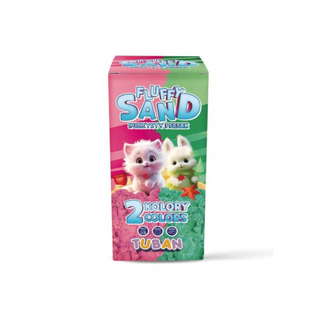 Piasek fluffy - komplekt roosa ja roheline