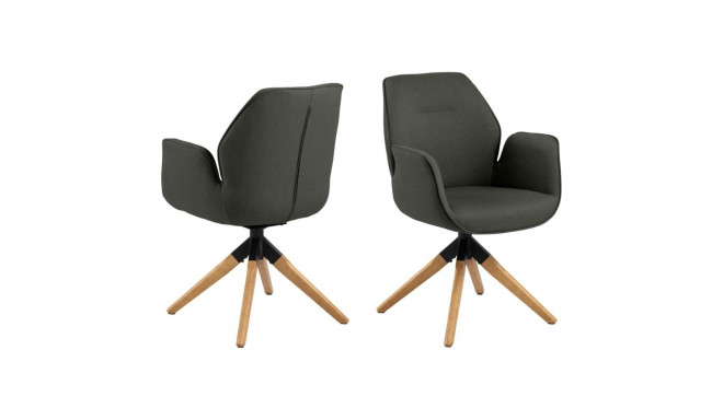 Söögitool AURA käetoega, tumehall