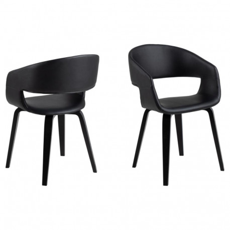 Söögitool NOVA käetoega, must