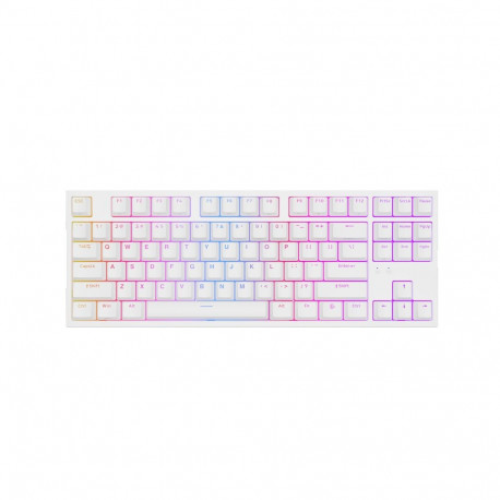Genesis mehaaniline mänguriklaviatuur THOR 404 TKL juhtmega US Gateron Yellow Pro RGB, valge