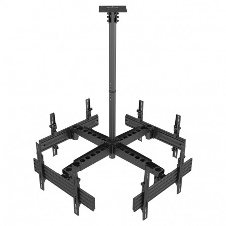 Equip 32"-65" 4TFT 30kg quad-screen must laekinnitus lite retail