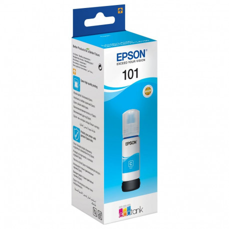 "EPSON 1LB EcoTank Cyan ink bottle"