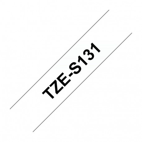 "Schriftbandkassette Brother 12mm farblos/schwarz TZES131"