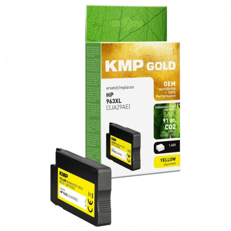 "KMP Tintenpatrone yellow kompatibel mit HP 3JA29AE 963 XL"