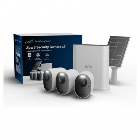 "ARLO Ultra 3 Security Camera 3-cam kit + Solar Panel"